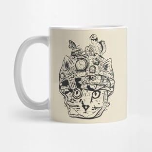 Time Cat B&W Mug